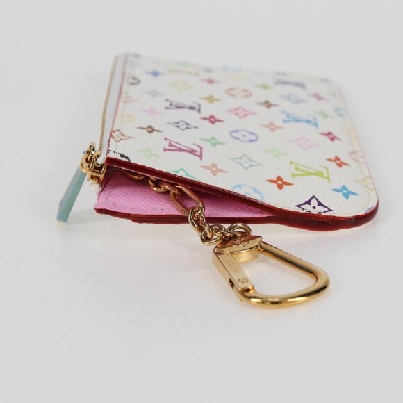 LOUIS VUITTON Monogram Multicolor Pochette Cles NM White M93734 LV Auth 125425V - Picture 4 of 16